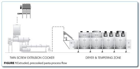 Pasta extrusion: Precooked and gluten free products