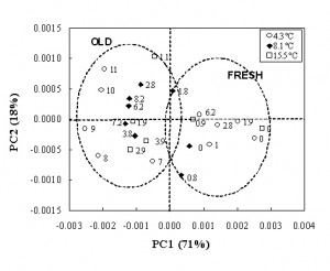 Figure 3 PCA applied to the second derivative of