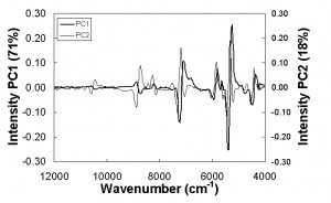 Figure 4 Loading intensity on PC1 and PC2 by