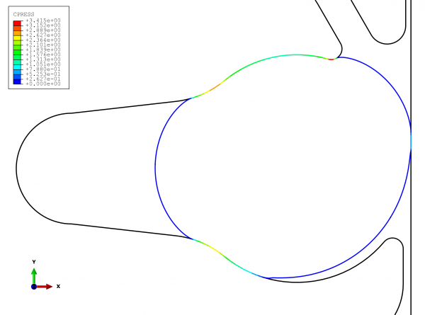 FIGURE 3View of the sealing locations with the improved geometry with expansion space (note: This is not the actual solution)