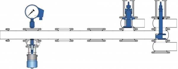 FIGURE 4Pipe system with dead leg free components