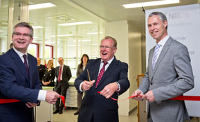 OFFICIAL OPENING: L-R: John O'Brien, Head of Food Safety at the Nestlé Research Center, Werner Bauer, Nestlé Chief Technology Officer and Thomas Beck, Head of NRC. 