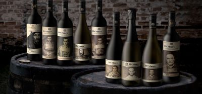19 Crimes wine bottles with unique packaging