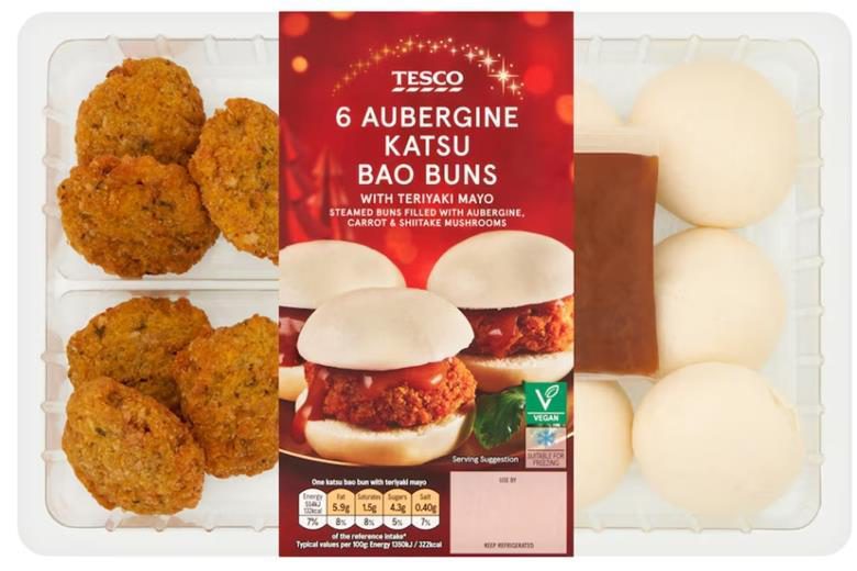 Tesco recalls its Aubergine Katsu Bao Buns over undeclared milk risk