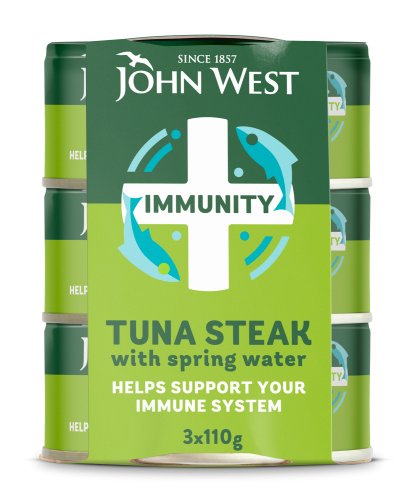 John West Immunity No Drain Tuna Steak with Spring Water 3 X 110g (1)