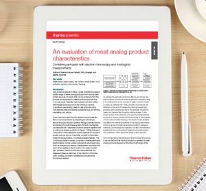 Thermo Fisher Scientific - An evaluation of meat analogue product characteristics
