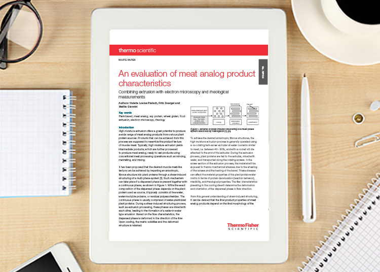 Thermo Fisher Scientific - An evaluation of meat analogue product characteristics