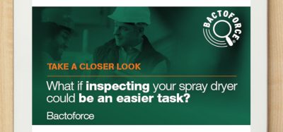 Bactoforce inspection of spray dryers