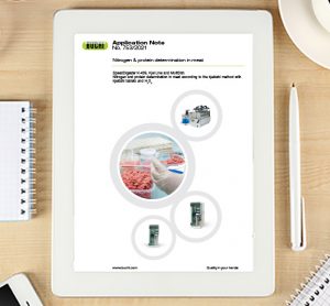 Buchi: Application Note: Nitrogen & protein determination in meat