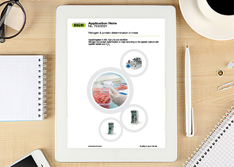 Buchi: Application Note: Nitrogen & protein determination in meat