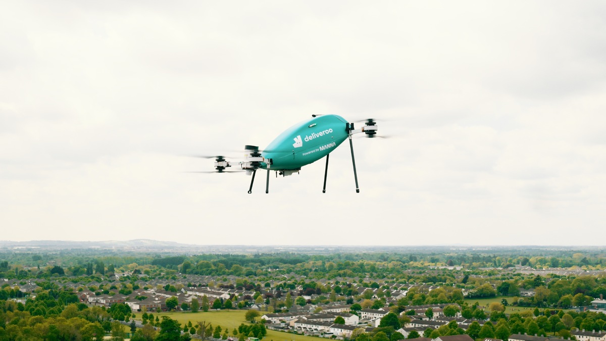 Deliveroo takes to the skies with drone delivery trial in Dublin