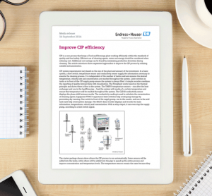 Endress+Hauser PR Food Improve CIP efficiency