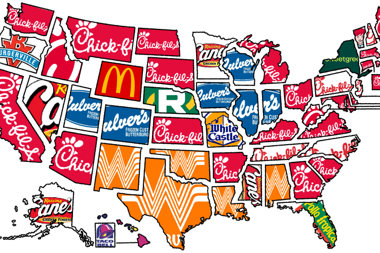 fast food map