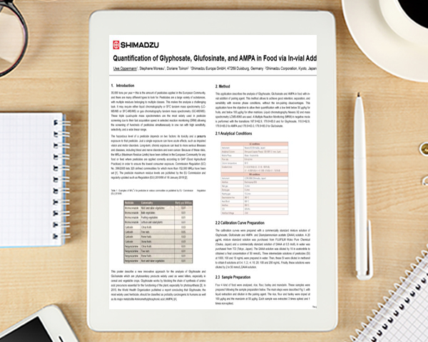 Quantification of Glyphosate, Glufosinate, and AMPA in food