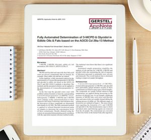 Fully automated determination of 3-MCPD & Glycidol in edible oils