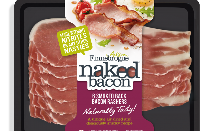 Naked bacon free of nitrites