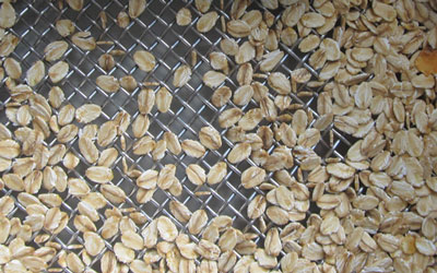 Incoming inspection of cereal flakes with sieve analysis