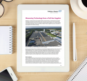 Whitepaper: Measuring technology from a full-line supplier