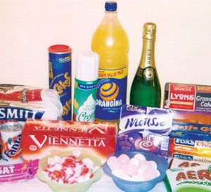 Figure 1: A selection of commercially available bubble containing products
