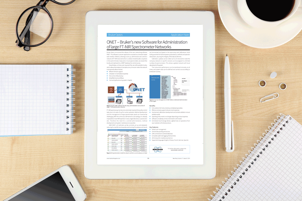 ONET-–-Bruker’s-new-software-for-administration-of-large-FT-NIR-spectrometer-networks