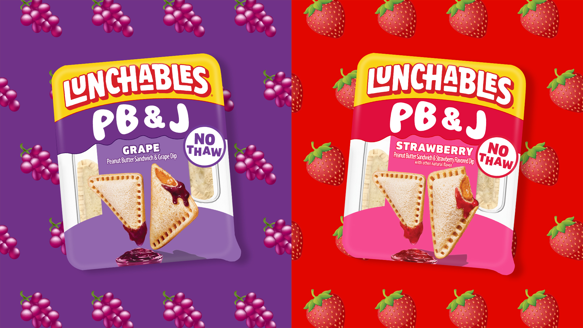 Lunchables reinvents PB&J with no-thaw crustless snack