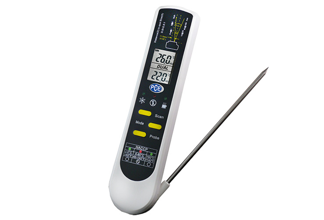 HACCP temperature meter PCE-IR 100 for contact and non-contact measurement