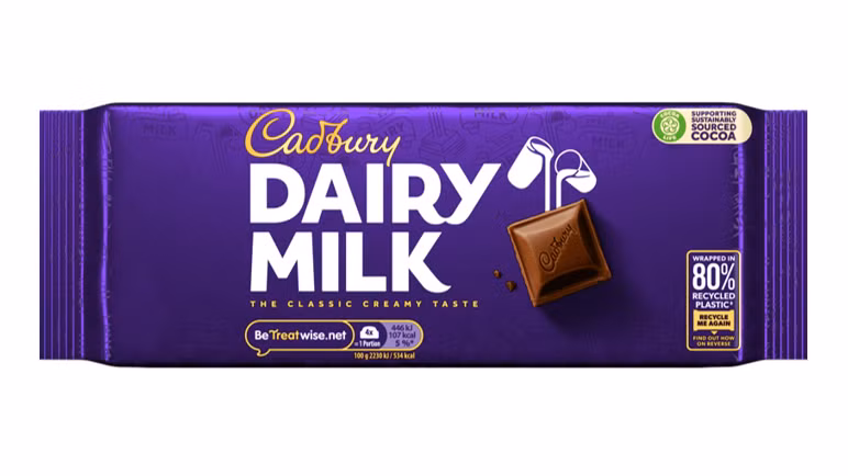Cadbury’s iconic purple packaging goes green with 80% recycled plastic