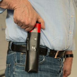 The TecPen comes with a convenient belt holster for easy, on the go verification