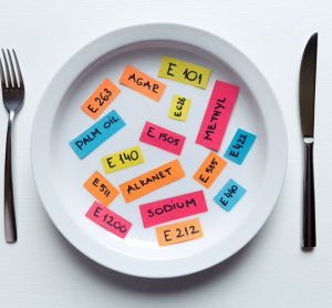 food additives on plate