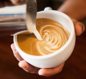 plant-based milk in coffee