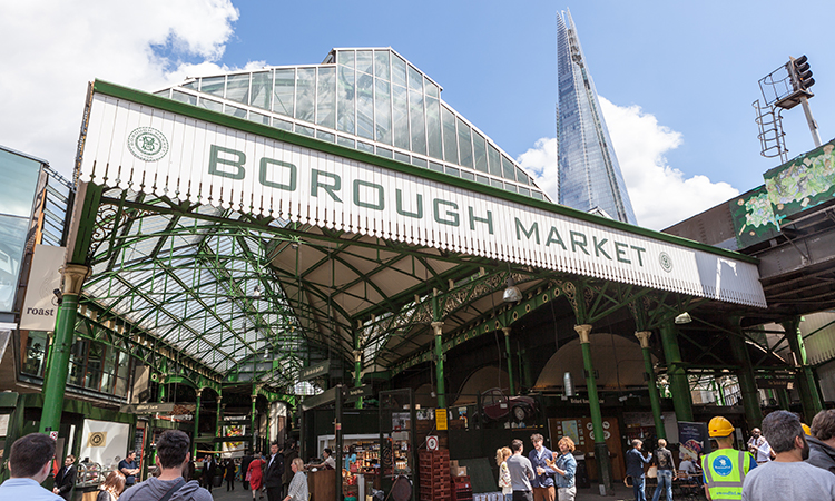 Borough Market is a famous market in London, UK