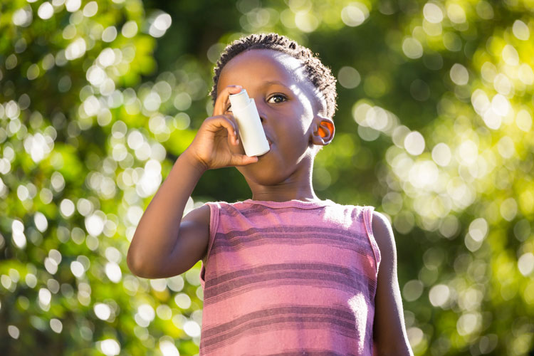 Boy with asthma