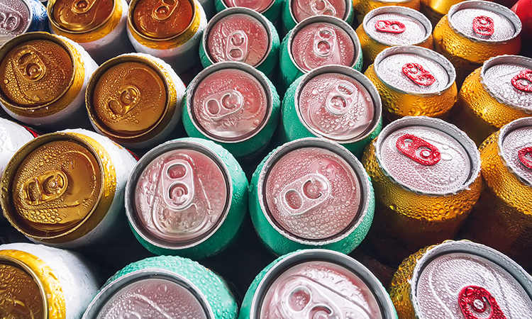 canned beverages