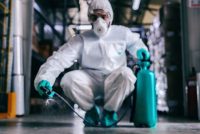 disinfecting a food factory