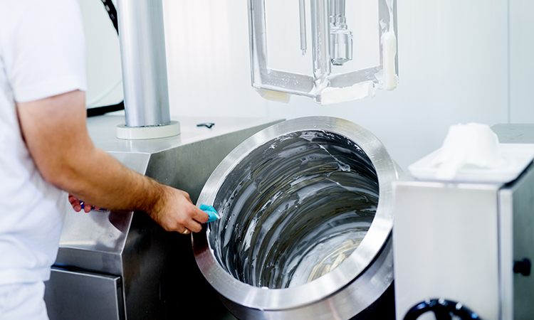 cleaning a food factory