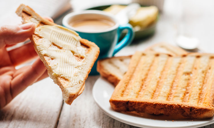 dairy alternative spread on toast