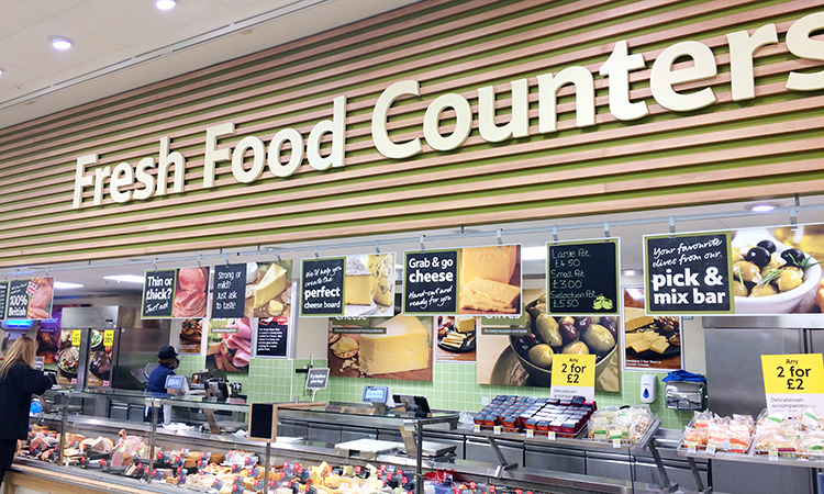 deli counter at a uk supermarket