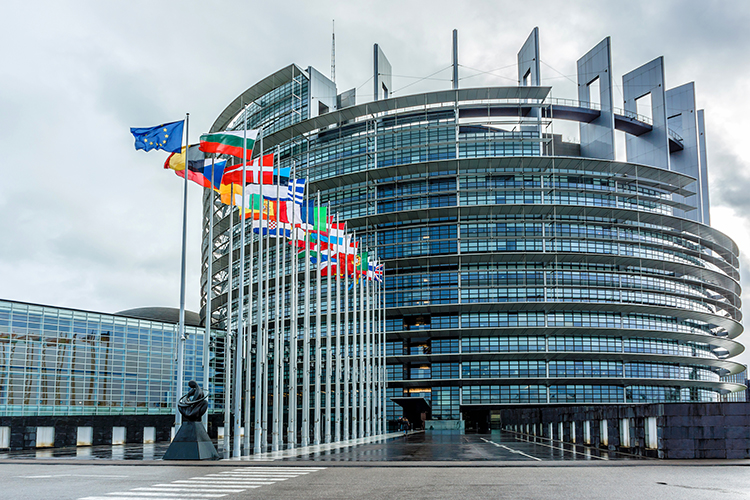 The EU parliament in Strasbourg