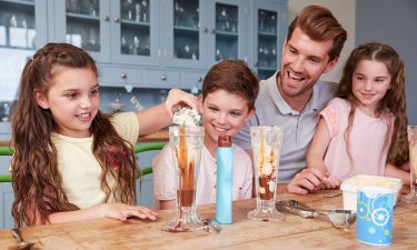 family eating ice cream