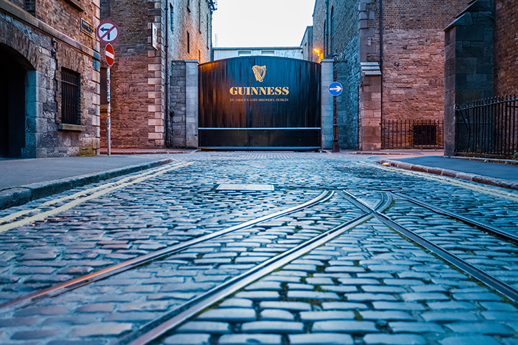 Guinness' brewery at St James' Gate