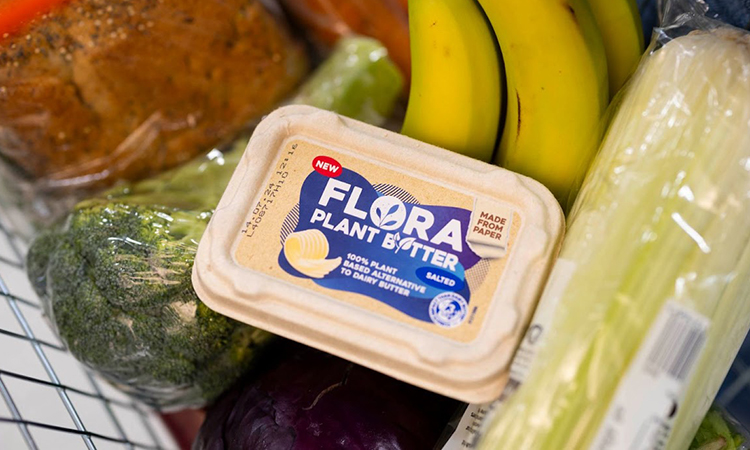 Flora launches world’s first plastic-free paper tub