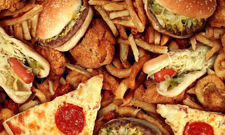junk food is consumed by brits more than five times per month on average
