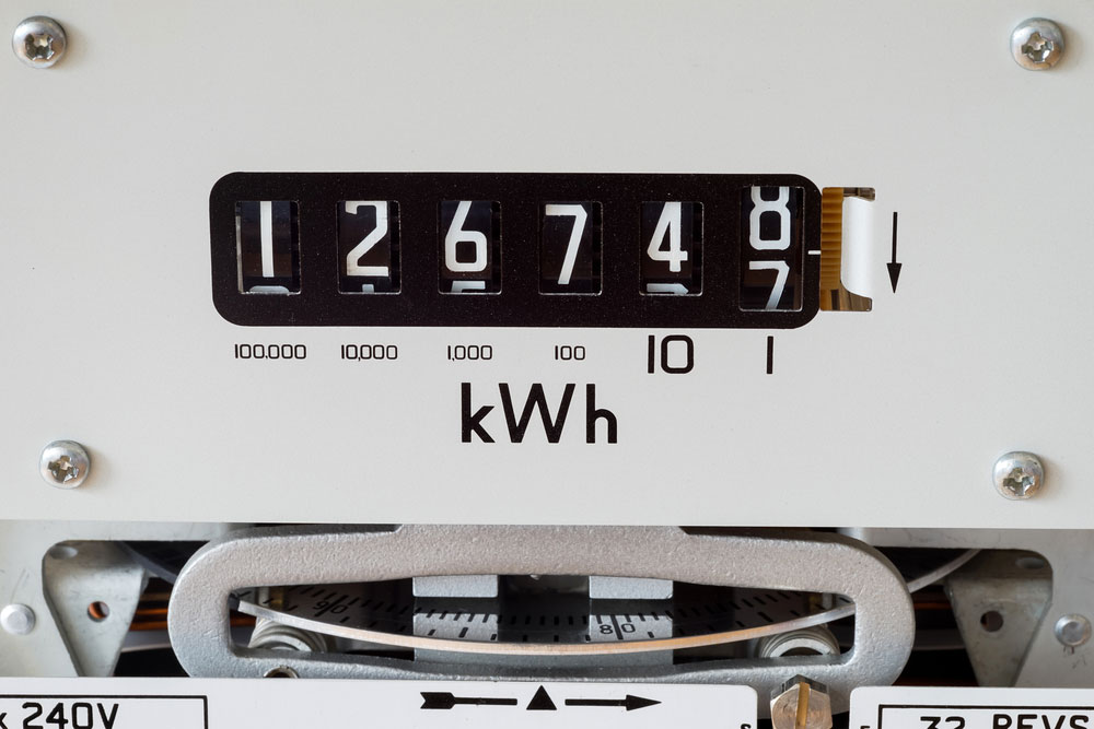 kWh dial electricity