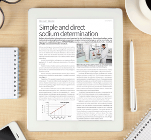 METTLER TOLEDO: Simple and direct sodium determination