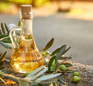 Olive oil in bottle