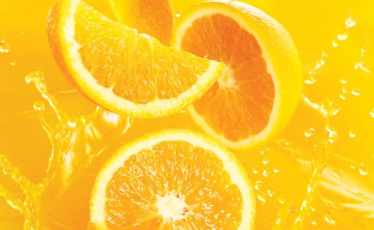 Orange segments in juice