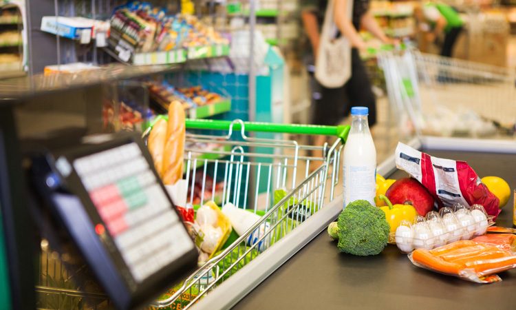 paying in supermarket