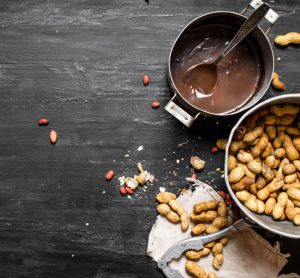 chocolate and peanuts