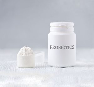 bottle of probiotics