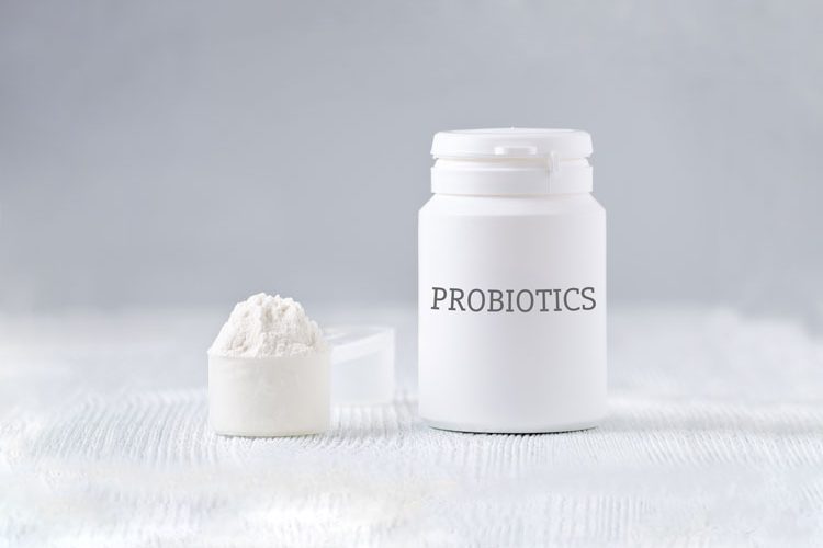 bottle of probiotics